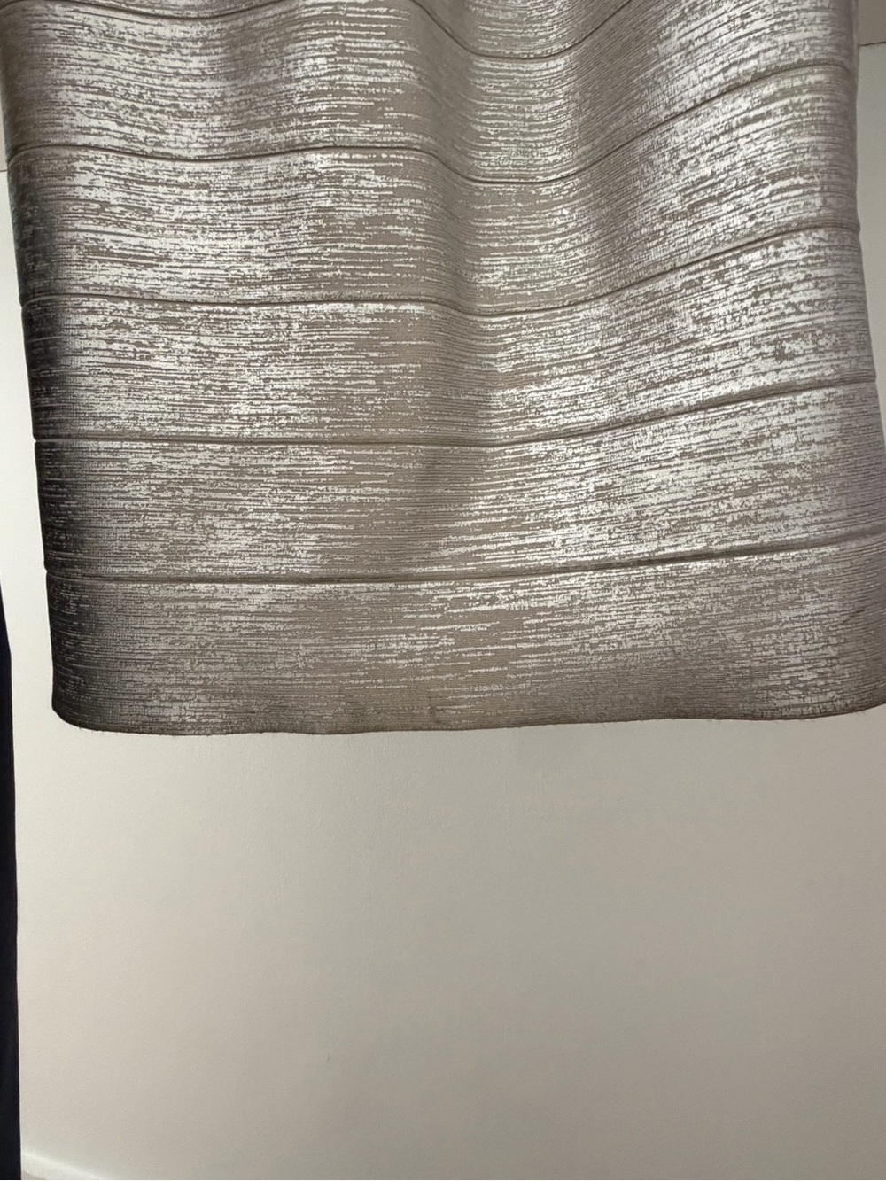 Herve Leger Metallic Silver Ruched Maxi Gown - Picture 6 of 6